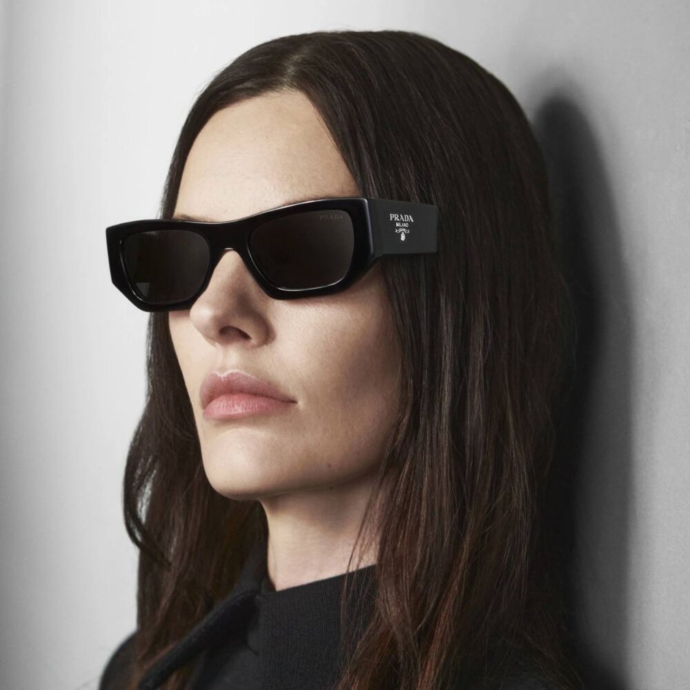 Prada PRA01S 16K08Z Square Sunglasses – Black\Dark Grey - Picture 2 of 9